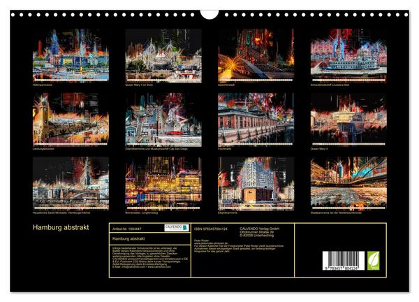 Produktbild: Hamburg abstrakt (Wandkalender 2026 DIN A3 quer), CALVENDO Monatskalender