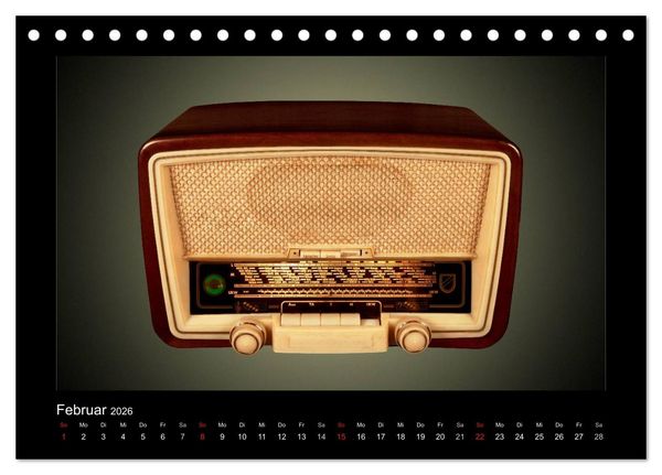 Produktbild: Dampfradios - Antike Radios mit Patina (Tischkalender 2026 DIN A5 quer), CALVENDO Monatskalender