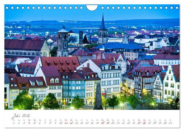 Produktbild: Erfurt - Die Landeshauptstadt mit Geschichte (Wandkalender 2026 DIN A4 quer), CALVENDO Monatskalender