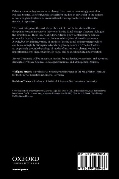 Produktbild: Beyond Continuity Institutional Change in Advanced Political Economies (Paperback)