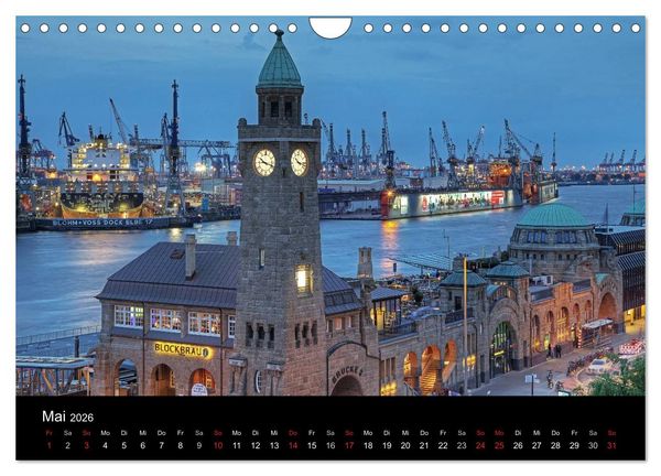 Produktbild: Hamburger Hafen (Wandkalender 2026 DIN A4 quer), CALVENDO Monatskalender