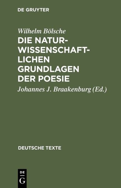 Produktbild: Die naturwissenschaftlichen Grundlagen der Poesie