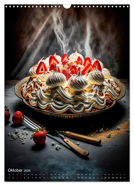 Produktbild: Desserts - S&uuml;&szlig;e K&ouml;stlichkeiten zum Dahinschmelzen (Wandkalender 2026 DIN A3 hoch), CALVENDO Monatskalender
