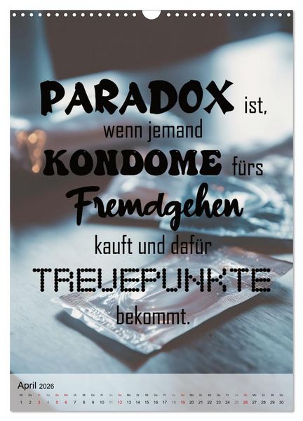 Produktbild: Paradoxien, Widerspr&uuml;che in sich (Wandkalender 2026 DIN A3 hoch), CALVENDO Monatskalender