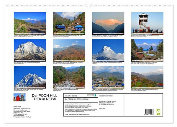 Produktbild: Der POON HILL TREK in NEPAL (Wandkalender 2026 DIN A2 quer), CALVENDO Monatskalender