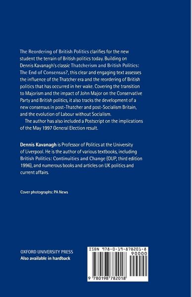 Produktbild: The Reordering of British Politics