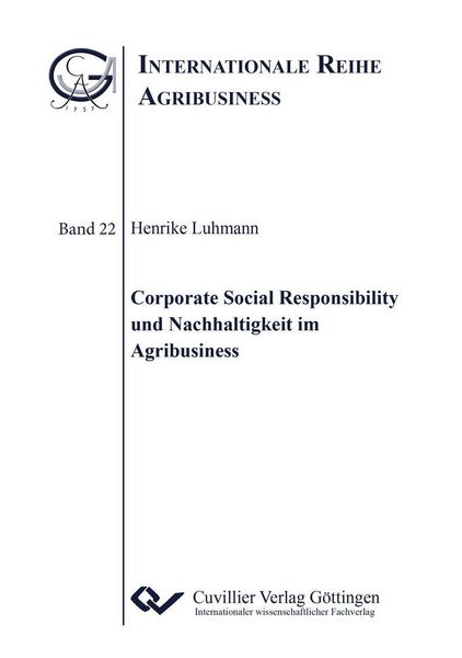 Produktbild: Corporate Social Responsibility und Nachhaltigkeit im Agribusiness