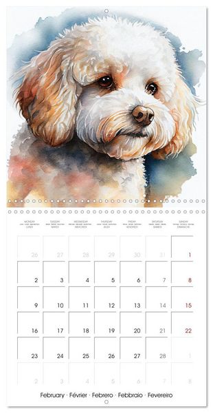 Produktbild: Artistic Dog Breeds (Wall Calendar 2026 12 &times; 12 Inch) CALVENDO 12 Month Wall Calendar