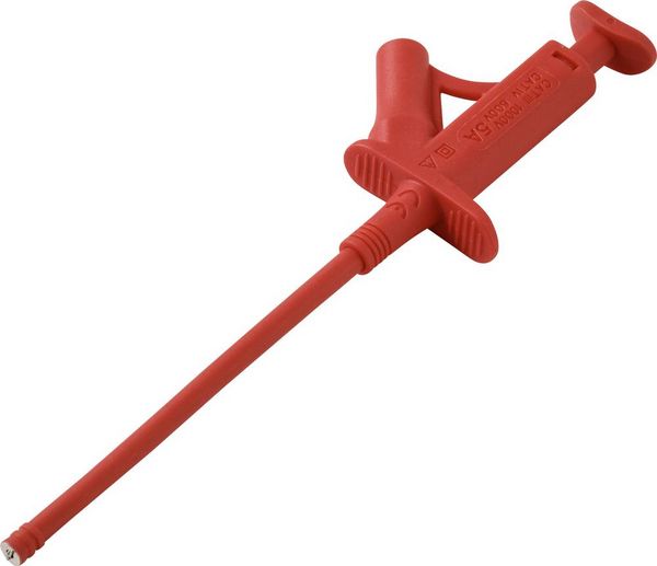 Produktbild: VOLTCRAFT MSK-120 rot Sicherheits-Klemmpr&uuml;fspitze CAT IV 600 V, CAT III 1000V Rot