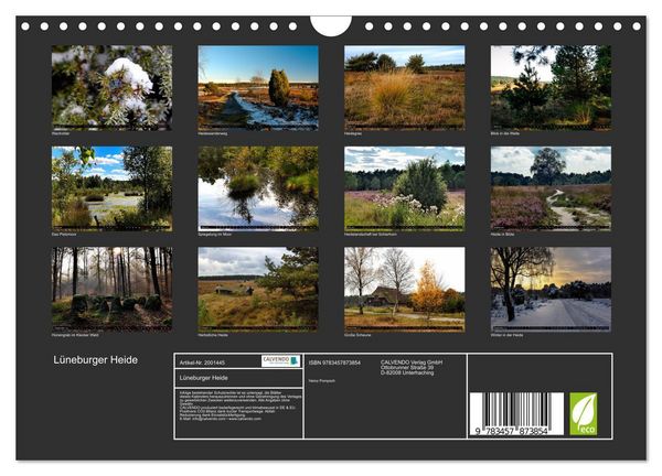 Produktbild: L&uuml;neburger Heide (Wandkalender 2026 DIN A4 quer), CALVENDO Monatskalender