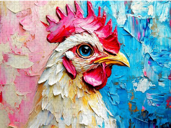 Produktbild: CALVENDO Puzzle Portr&auml;t eines edlen Huhnes | 1000 Teile Lege-Gr&ouml;&szlig;e 64x48cm Foto-Puzzle f&uuml;r gl&uuml;ckliche Stunden