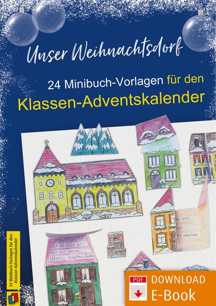 Produktbild: Unser Weihnachtsdorf: 24 Minibuch-Vorlagen f&uuml;r den Adventskalender