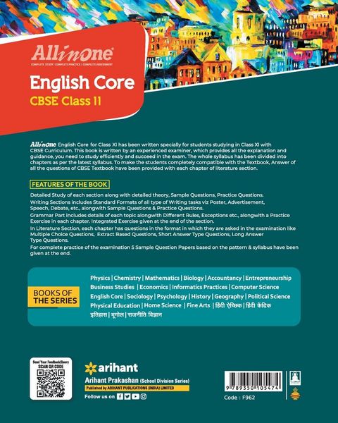 Produktbild: All In One Class 11th English Core for CBSE Exam 2024