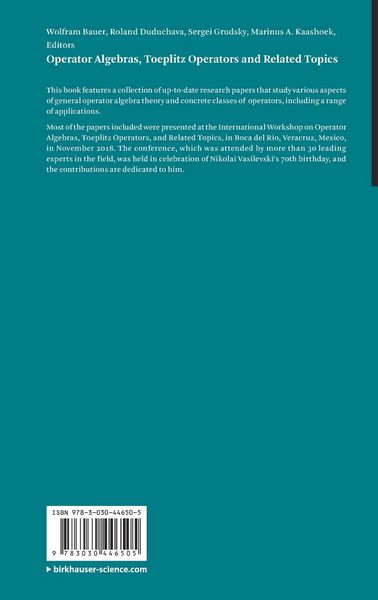 Produktbild: Operator Algebras, Toeplitz Operators and Related Topics