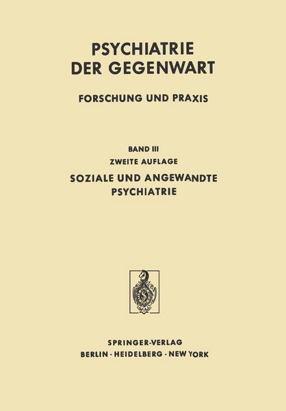 Produktbild: Soziale und Angewandte Psychiatrie