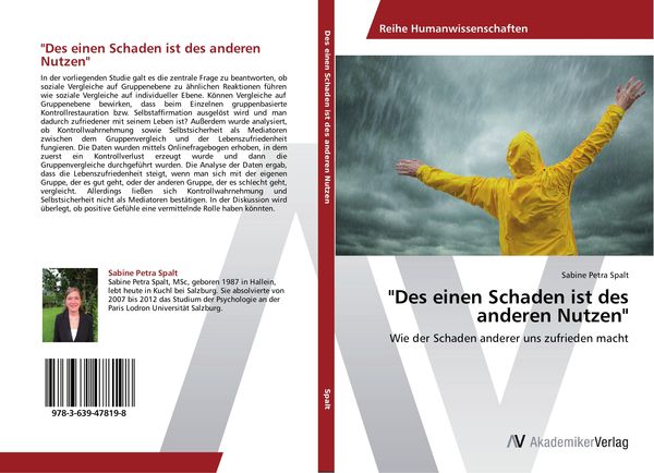 'Des einen Schaden ist des anderen Nutzen'; Taschenbuch von Sabine Petra Spalt, AV Akademikerverlag, 9783639478198