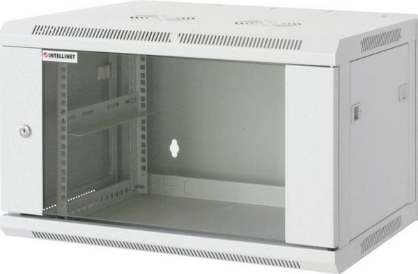 Produktbild: Intellinet 711715 19 Zoll Wandgeh&auml;use (B x H x T) 570 x 370 x 450mm 6 HE Schwarz (RAL 9005)