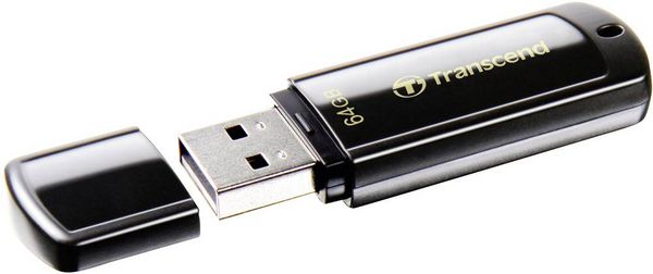 Produktbild: Transcend JetFlash&reg; 350 USB-Stick 64 GB Schwarz TS64GJF350 USB 2.0