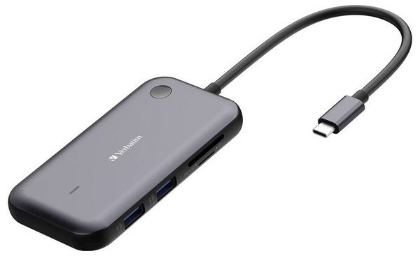 Produktbild: Verbatim WDA-01 "Share My Screen" USB-C&reg; / HDMI Adapter [1x USB-C&reg; - 1x HDMI&reg;] Schwarz, Grau 15 cm