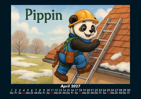 Produktbild: Pippin als Dachdecker-Azubi 2027 Fotokalender DIN A5