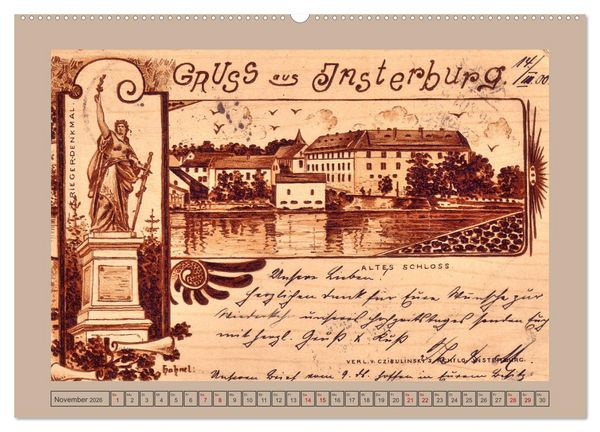 Produktbild: Gruss aus Insterburg - Historische Stadtansichten (hochwertiger Premium Wandkalender 2026 DIN A2 quer), Kunstdruck in Hochglanz