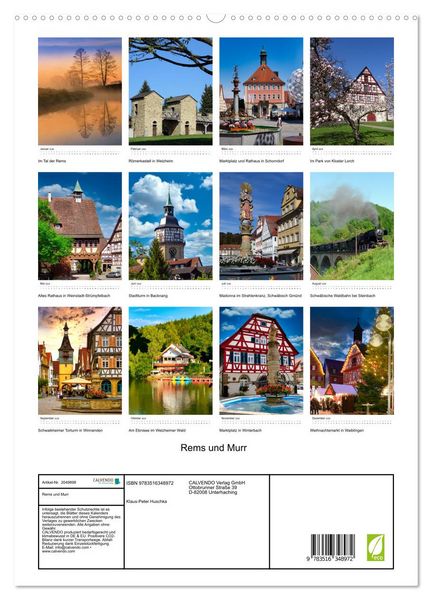 Produktbild: Rems und Murr (hochwertiger Premium Wandkalender 2026 DIN A2 hoch), Kunstdruck in Hochglanz