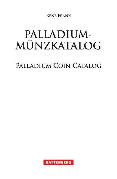 Produktbild: Palladium-M&uuml;nzkatalog