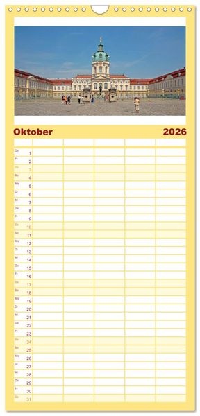 Produktbild: Familienplaner 2026 - Berlin - Metropole an der Spree mit 5 Spalten (Wandkalender, 21 x 45 cm) CALVENDO