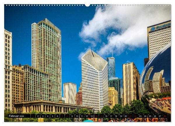 Produktbild: Chicago Impressionen (Wandkalender 2026 DIN A2 quer), CALVENDO Monatskalender