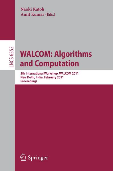 Produktbild: WALCOM: Algorithms and Computation