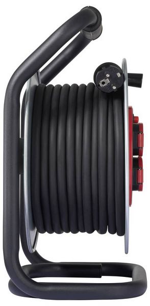Produktbild: Sygonix SY-10236108 Kabeltrommel 20m Schwarz Schutzkontakt-Stecker