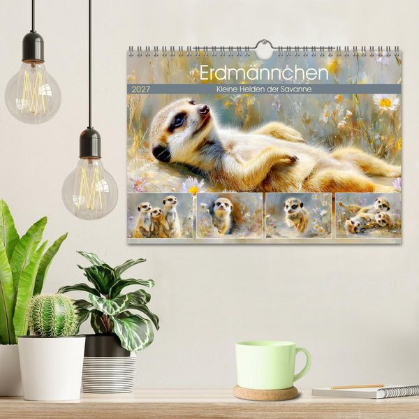 Produktbild: Erdm&auml;nnchen. Kleine Helden der Savanne (Wandkalender 2027 DIN A4 quer), CALVENDO Monatskalender