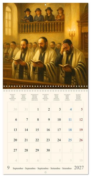 Produktbild: A Year of Jewish Life &ndash; Festivals and Traditions (Wall Calendar 2027 12 &times; 12 Inch) CALVENDO 12 Month Wall Calendar