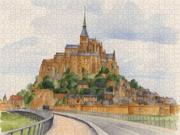Produktbild: CALVENDO Puzzle Mont St. Michel in Frankreich | 1000 Teile Lege-Gr&ouml;&szlig;e 64x48cm Foto-Puzzle f&uuml;r gl&uuml;ckliche Stunden