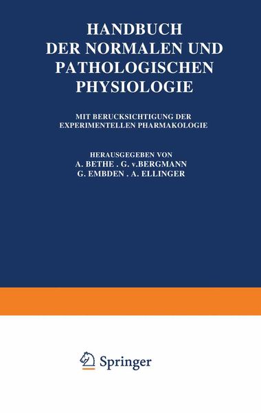 Produktbild: Handbuch der Normalen und Pathologischen Physiologie