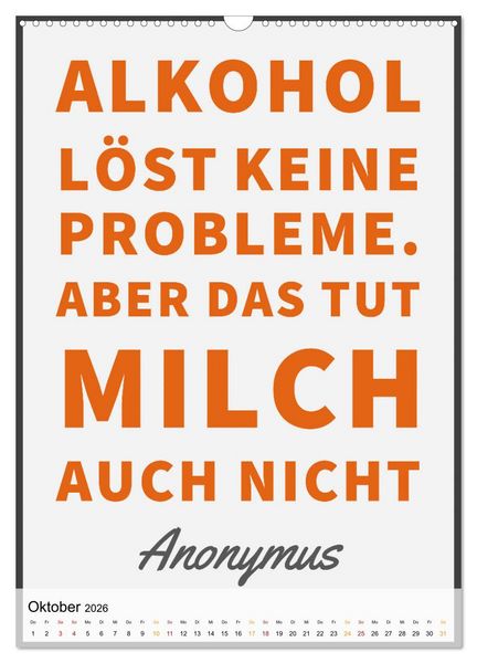 Produktbild: Dichter als Goethe - Der literarische Alkohol-Kalender (Wandkalender 2026 DIN A3 hoch), CALVENDO Monatskalender