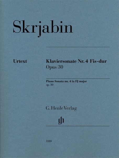 Produktbild: Alexander Skrjabin - Klaviersonate Nr. 4 Fis-dur op. 30