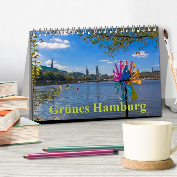 Produktbild: Gr&uuml;nes Hamburg (Tischkalender 2026 DIN A5 quer), CALVENDO Monatskalender