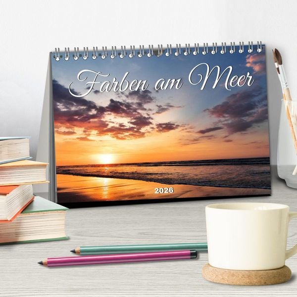 Produktbild: Farben am Meer (Tischkalender 2026 DIN A5 quer), CALVENDO Monatskalender