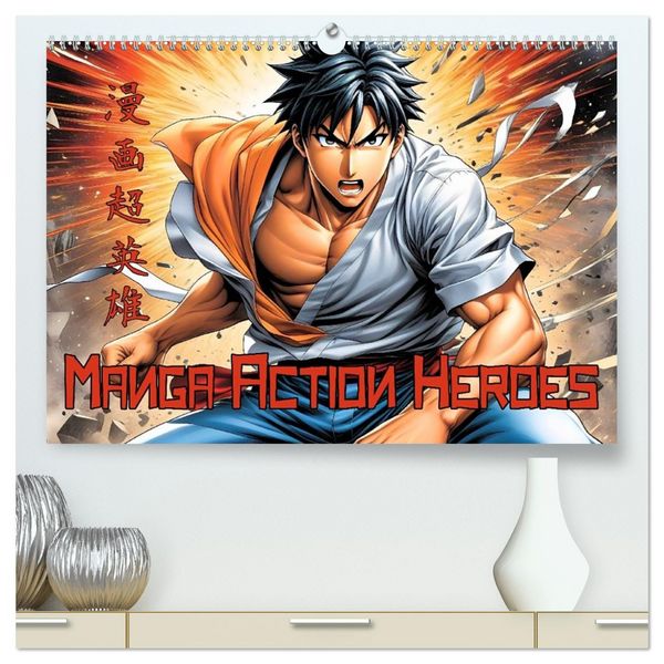 Produktbild: Manga Action Heroes (hochwertiger Premium Wandkalender 2026 DIN A2 quer), Kunstdruck in Hochglanz