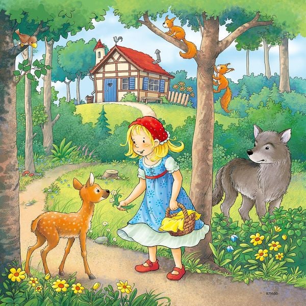 Produktbild: Puzzle Ravensburger Rapunzel, Rotk&auml;ppchen & der Froschk&ouml;nig 3 X 49 Teile