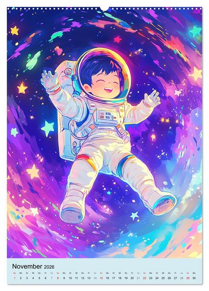 Produktbild: Im Weltall. Manga-Astronauten auf Mission (hochwertiger Premium Wandkalender 2026 DIN A2 hoch), Kunstdruck in Hochglanz