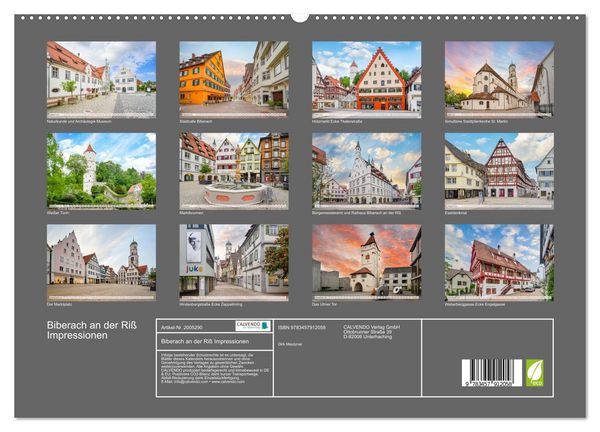Produktbild: Biberach an der Ri&szlig; Impressionen (Wandkalender 2026 DIN A2 quer), CALVENDO Monatskalender