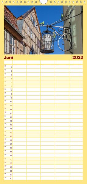 Produktbild: Familienplaner Quedlinburg ganz nah (Wandkalender 2022 , 21 cm x 45 cm, hoch)
