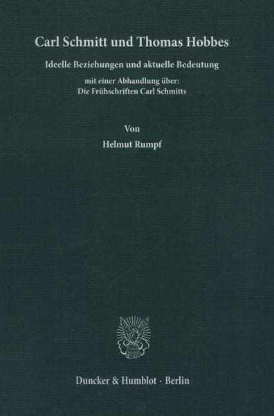 Produktbild: Carl Schmitt und Thomas Hobbes.