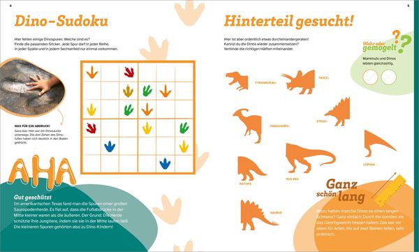 Produktbild: WAS IST WAS Rätseln und Stickern: Dinosaurier