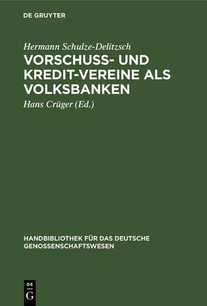 Produktbild: Vorschu&szlig;- und Kredit-Vereine als Volksbanken