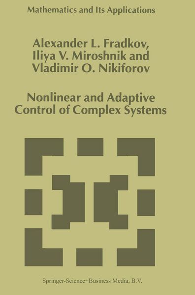 Produktbild: Nonlinear and Adaptive Control of Complex Systems
