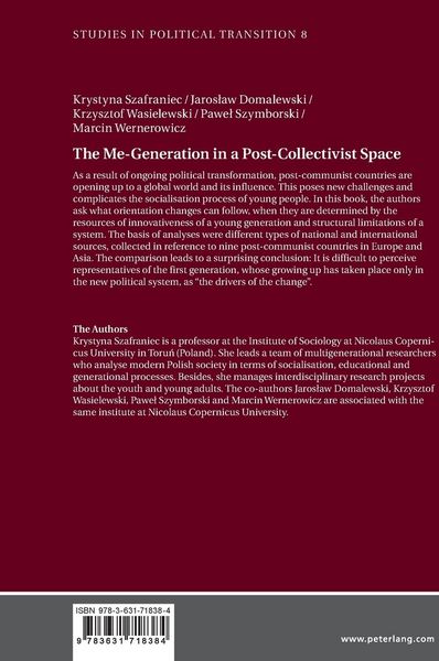 Produktbild: The Me-Generation in a Post-Collectivist Space