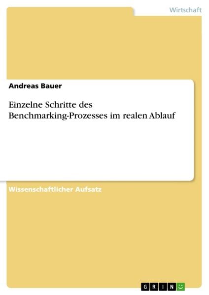 Produktbild: Einzelne Schritte des Benchmarking-Prozesses im realen Ablauf